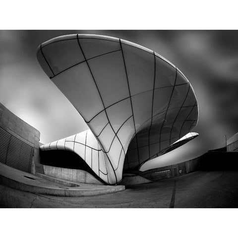 Hungerburg Station - Innsbruck Black Modern Wood Framed Art Print with Double Matting by Dan, Udrea