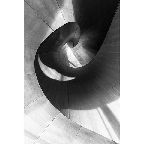 Stairs 10 White Modern Wood Framed Art Print by Zhou, Steven