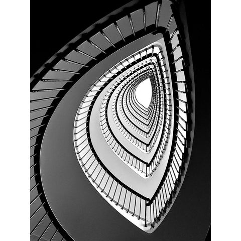 BLACK TEARS White Modern Wood Framed Art Print by Cedron, Mabel