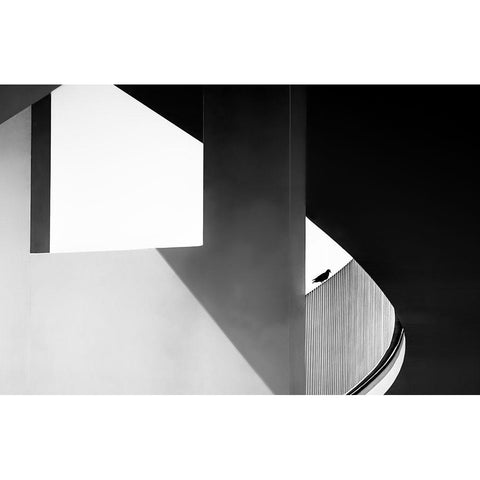 View Through Black Modern Wood Framed Art Print by Ruckert, Stephan
