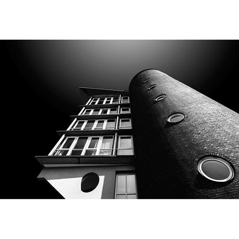 Attachments Black Modern Wood Framed Art Print with Double Matting by Weber, Roland