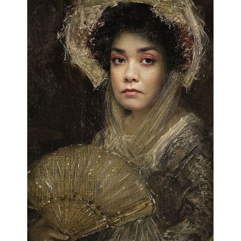 Melle Julianne Black Modern Wood Framed Art Print with Double Matting by Lagandre Transgressed, Thierry