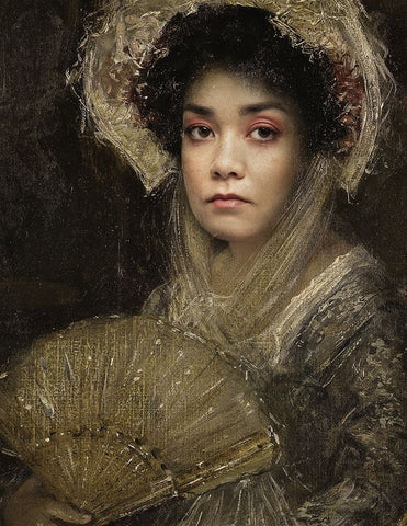 Melle Julianne White Modern Wood Framed Art Print with Double Matting by Lagandre Transgressed, Thierry