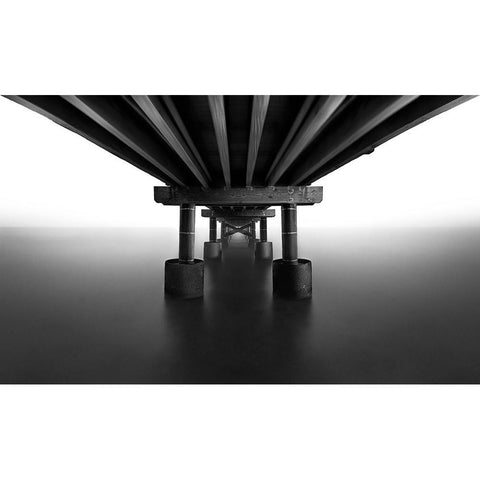 Bridge Black Modern Wood Framed Art Print with Double Matting by Deng, Larry