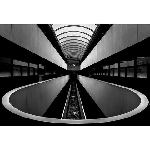 Marin Center 1333 Black Modern Wood Framed Art Print with Double Matting by Zeng, Jiahong