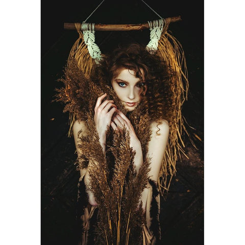 Among The Reeds Gold Ornate Wood Framed Art Print with Double Matting by Bolgov (Axe), Ruslan