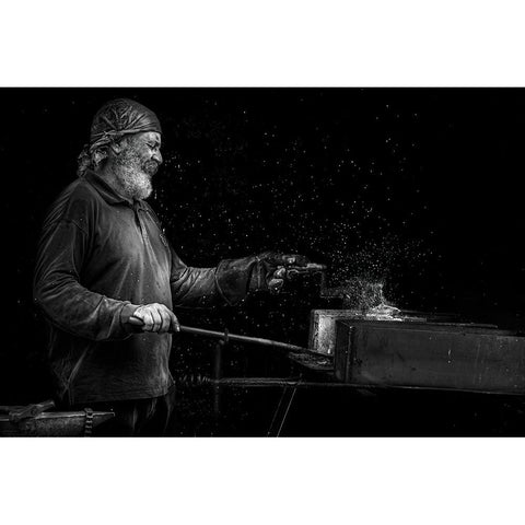 The Stars Maker Black Modern Wood Framed Art Print by Benezech, Martine