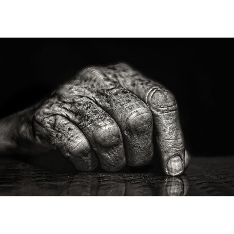 The Hand... Black Modern Wood Framed Art Print with Double Matting by Luis Seco, Juan