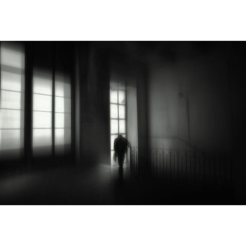 So Much And So Little Black Modern Wood Framed Art Print with Double Matting by Pimenta, Jorge