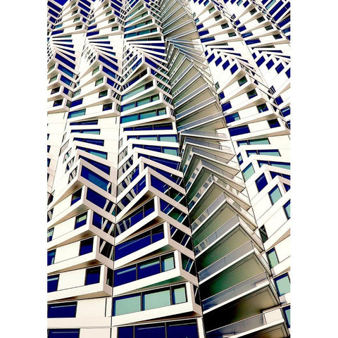 Rooms with a view Black Modern Wood Framed Art Print with Double Matting by Wechsler, Robin