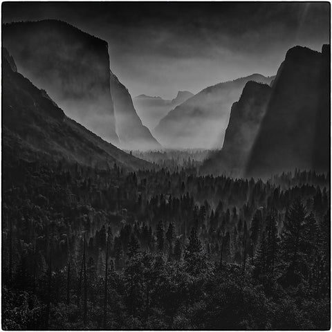 Tunnel View White Modern Wood Framed Art Print by Lin, Ning