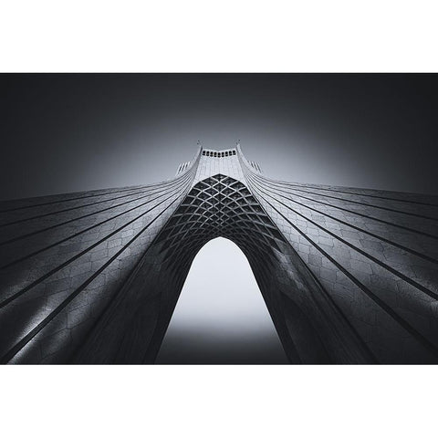 Azadi Tower Gold Ornate Wood Framed Art Print with Double Matting by Tagliarino, Marco