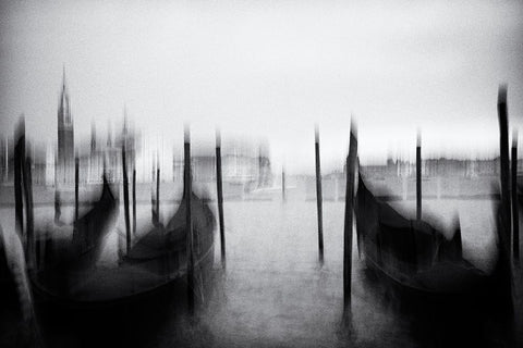 Sognare a Venezia Black Ornate Wood Framed Art Print with Double Matting by Hullot Scalvenzi, Benjamine
