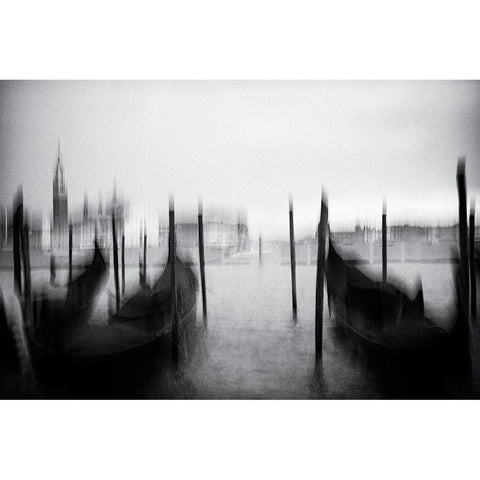 Sognare a Venezia Black Modern Wood Framed Art Print with Double Matting by Hullot Scalvenzi, Benjamine