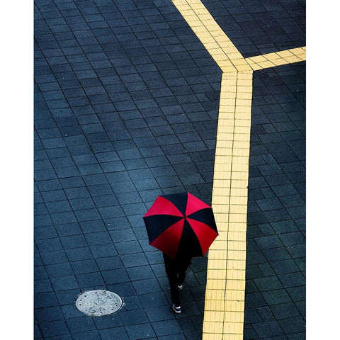Y Black Modern Wood Framed Art Print by Dong Hee, HAN