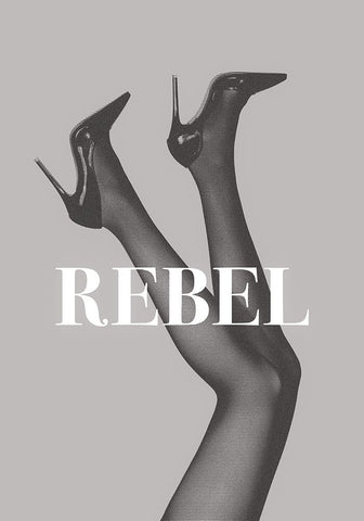 Rebel 2 Black Modern Wood Framed Art Print by Pictufy Studio III