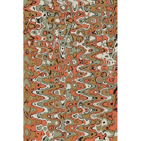 Pastel ZigZag Black Modern Wood Framed Art Print by Treechild