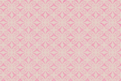 Pastel Symmetrical Pattern White Modern Wood Framed Art Print with Double Matting by Treechild