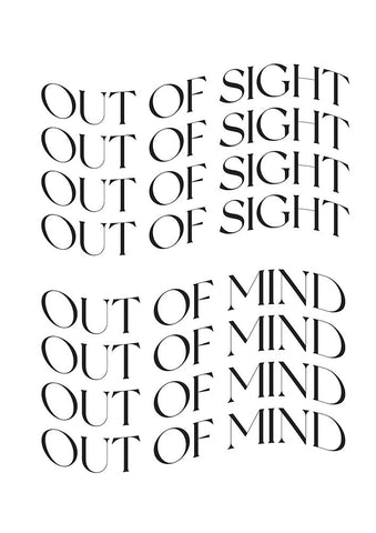 Out of sight - out of mind Black Ornate Wood Framed Art Print with Double Matting by Castillo, Valeria