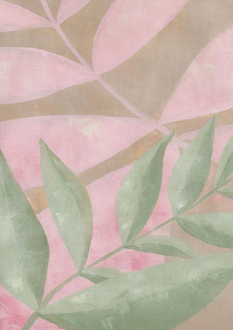 Ryung leaves White Modern Wood Framed Art Print with Double Matting by Laiz Blursbyai, Rosana
