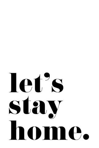 Lets stay home. Black Ornate Wood Framed Art Print with Double Matting by Laiz Blursbyai, Rosana