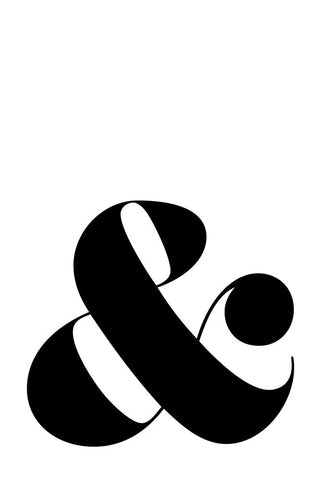 Scandi ampersand Black Ornate Wood Framed Art Print with Double Matting by Laiz Blursbyai, Rosana