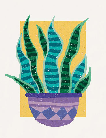 Plant in the Sun White Modern Wood Framed Art Print with Double Matting by Demir, Aylin