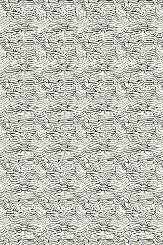 Special Line Pattern Black Modern Wood Framed Art Print by Treechild