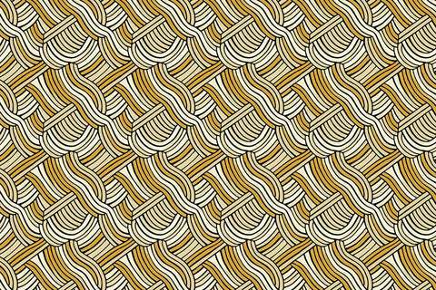 Pattern No 143 White Modern Wood Framed Art Print with Double Matting by Treechild