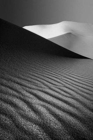 An Ice Hill In Desert ! Black Ornate Wood Framed Art Print with Double Matting by Barootkoob, Ali