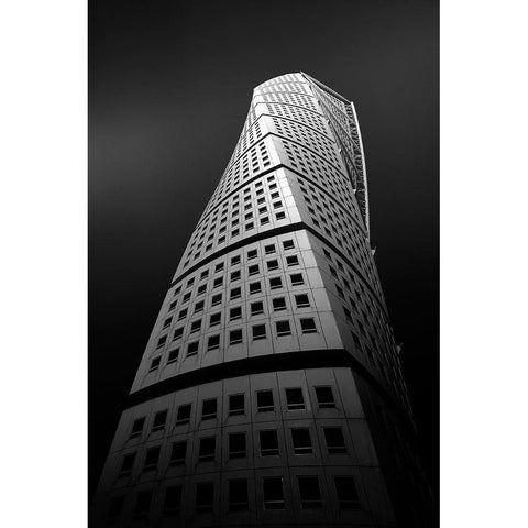 Magic Tower White Modern Wood Framed Art Print by Ioneanu, Dragos