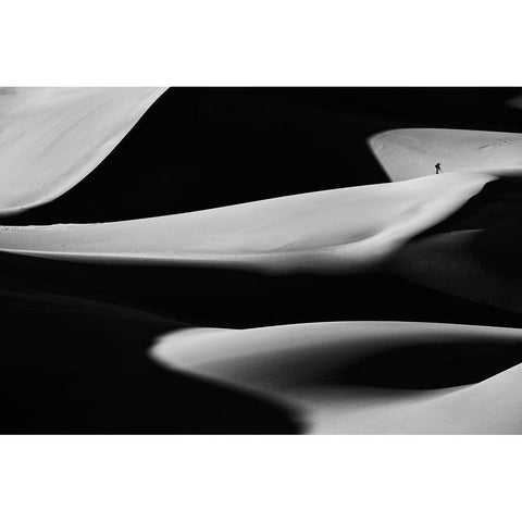 Dune X Black Modern Wood Framed Art Print by Kravanja, Jure