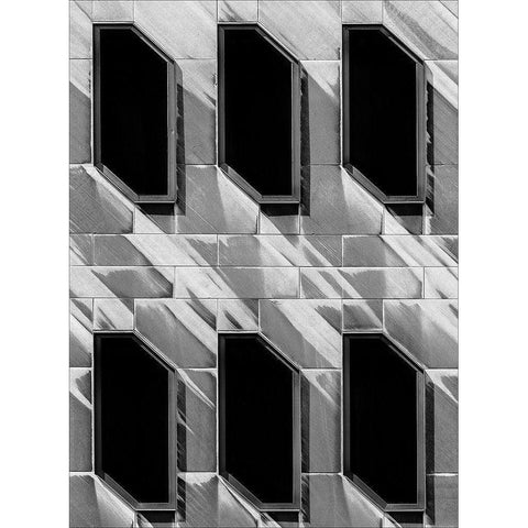 The Blind Wall Black Modern Wood Framed Art Print by Van Den, Jef