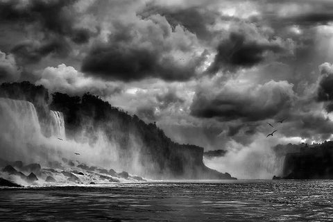 Maid Of The Mist Black Ornate Wood Framed Art Print with Double Matting by Depaepe, Yvette