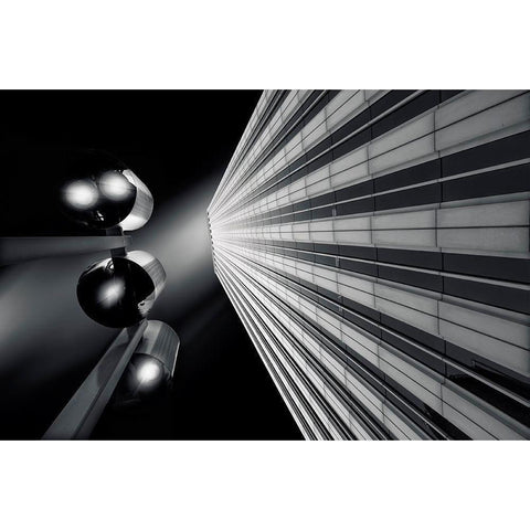 Interstellar White Modern Wood Framed Art Print by Novillo, Alfonso