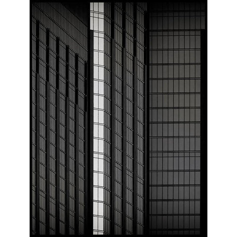 Archi Abstract Black Modern Wood Framed Art Print with Double Matting by Guillemot, Mathilde