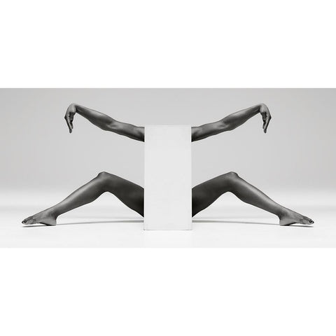 Headless Symmetry White Modern Wood Framed Art Print by Catchlight Studio