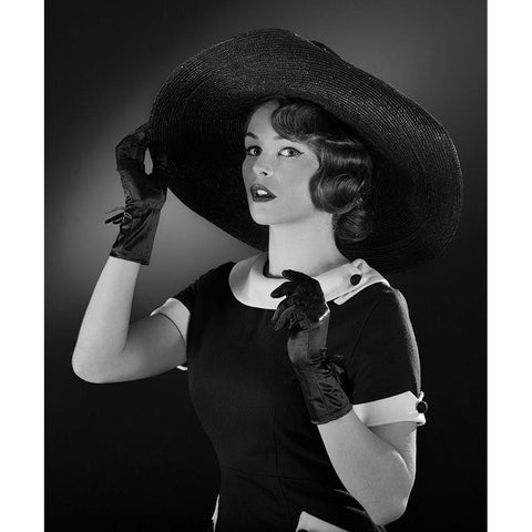50 Beauty A French Elegance Black Modern Wood Framed Art Print with Double Matting by Allicot, Manu