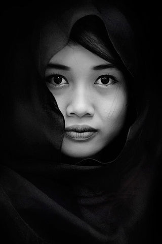 Yuliastuti Black Ornate Wood Framed Art Print with Double Matting by Yudhi Winarno, Teguh