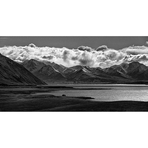 When The Clouds Down To Earth Black Modern Wood Framed Art Print by Tjandra, C.S.