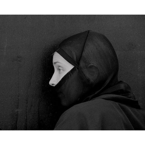 A??Ghosta? Black Modern Wood Framed Art Print with Double Matting by Huang, Ivan