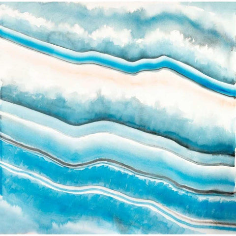 Textured geode White Modern Wood Framed Art Print by Atelier B Art Studio