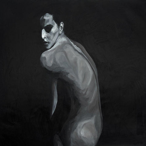 DENUDED Black Modern Wood Framed Art Print by Atelier B Art Studio