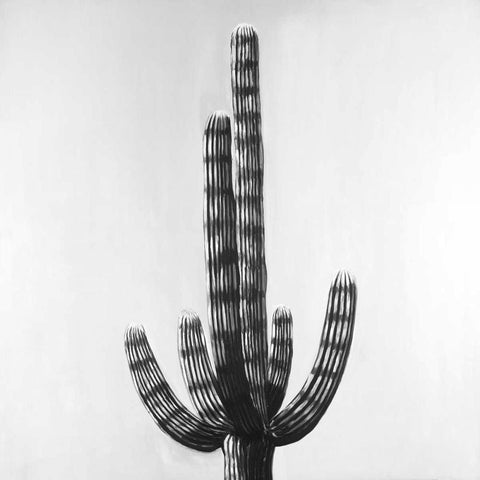Cactus Black Ornate Wood Framed Art Print with Double Matting by Atelier B Art Studio