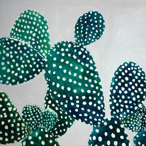 OPUNTIA CACTUS Black Ornate Wood Framed Art Print with Double Matting by Atelier B Art Studio