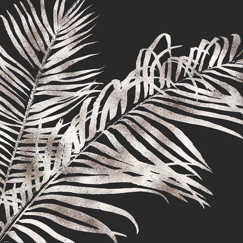 TROPICAL GOLD LEAVES Gold Ornate Wood Framed Art Print with Double Matting by Atelier B Art Studio