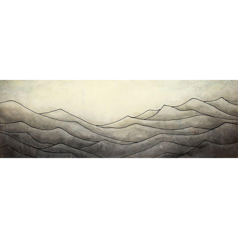 Desaturated Highslands Black Modern Wood Framed Art Print by Atelier B Art Studio