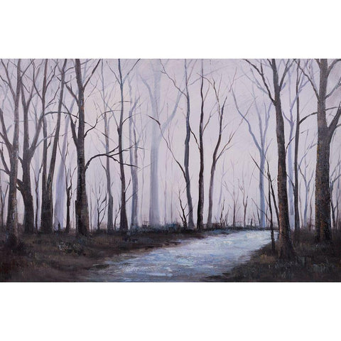 SAD FOREST Black Modern Wood Framed Art Print with Double Matting by Atelier B Art Studio