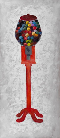 CHEWING GUM DISPENSER Black Ornate Wood Framed Art Print with Double Matting by Atelier B Art Studio