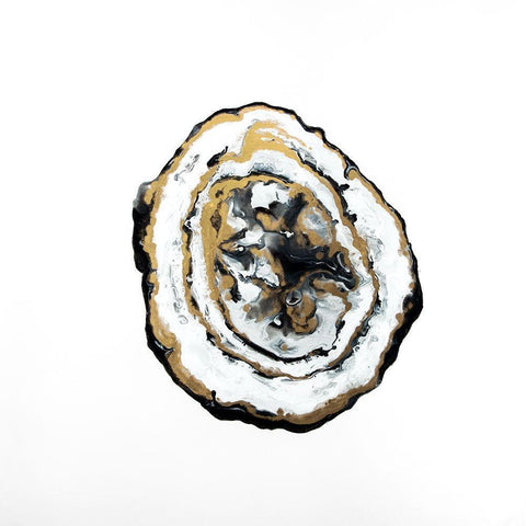 GOLDEN GEODE White Modern Wood Framed Art Print with Double Matting by Atelier B Art Studio